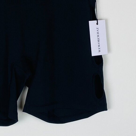 New WeWoreWhat Black Cut Out High Waist Biker Shorts Revolve, Size M - Picture 4 of 14